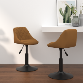Sillas de Comedor Giratorias 2 pcs Marrón 46 x 44 x 77.5 cm