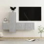 Wohnzimmermöbel-Set 3-teilig betongraues Holzwerkstoff von vidaXL, TV-Möbel - Ref: Foro24-3079074, Preis: 99,49 €, Rabatt: %