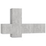 Set de muebles de salón 3 pzas madera ingeniería gris hormigón
