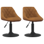Sillas de Comedor Giratorias 2 pcs Marrón 46 x 44 x 77.5 cm