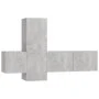 Wohnzimmermöbel-Set 3-teilig betongraues Holzwerkstoff von vidaXL, TV-Möbel - Ref: Foro24-3079074, Preis: 99,49 €, Rabatt: %