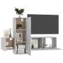 Wohnzimmermöbel-Set 3-teilig betongraues Holzwerkstoff von vidaXL, TV-Möbel - Ref: Foro24-3079074, Preis: 99,49 €, Rabatt: %
