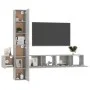 Wohnzimmermöbel-Set 5-teilig betongraues Holzwerkstoff von vidaXL, TV-Möbel - Ref: Foro24-3079075, Preis: 182,15 €, Rabatt: %
