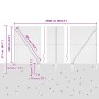 Reja con postes Gris 1.6 x 25 m Acero recubierto de PVC