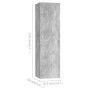 Set de muebles de salón 3 pzas madera ingeniería gris hormigón de vidaXL, Muebles TV - Ref: Foro24-3079076, Precio: 121,15 €,...