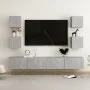 TV-Möbelset 6-teilig betongraues Sperrholz von vidaXL, TV-Möbel - Ref: Foro24-3079083, Preis: 178,58 €, Rabatt: %