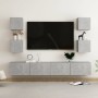 TV-Möbelset 6-teilig betongraues Sperrholz von vidaXL, TV-Möbel - Ref: Foro24-3079083, Preis: 177,08 €, Rabatt: %