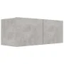 Set de muebles de salón 4 pzas madera ingeniería gris hormigón de vidaXL, Muebles TV - Ref: Foro24-3079086, Precio: 165,56 €,...