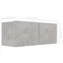Set de muebles de salón 4 pzas madera ingeniería gris hormigón de vidaXL, Muebles TV - Ref: Foro24-3079086, Precio: 165,56 €,...