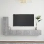 TV-Wohnzimmermöbel-Set, 3-teilig, Betongrau, Holzwerkstoff von vidaXL, TV-Möbel - Ref: Foro24-3079095, Preis: 156,54 €, Rabat...