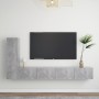TV-Wohnzimmermöbel-Set, 3-teilig, Betongrau, Holzwerkstoff von vidaXL, TV-Möbel - Ref: Foro24-3079095, Preis: 150,74 €, Rabat...