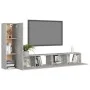TV-Wohnzimmermöbel-Set, 3-teilig, Betongrau, Holzwerkstoff von vidaXL, TV-Möbel - Ref: Foro24-3079095, Preis: 156,54 €, Rabat...