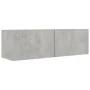 TV-Wohnzimmermöbel-Set, 3-teilig, Betongrau, Holzwerkstoff von vidaXL, TV-Möbel - Ref: Foro24-3079095, Preis: 156,54 €, Rabat...