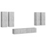 Set mit 6 Stück Holzwerkstoff Wohnzimmer TV-Möbel Beton grau von vidaXL, TV-Möbel - Ref: Foro24-3079100, Preis: 269,14 €, Rab...