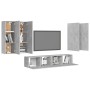 Set mit 6 Stück Holzwerkstoff Wohnzimmer TV-Möbel Beton grau von vidaXL, TV-Möbel - Ref: Foro24-3079100, Preis: 269,14 €, Rab...