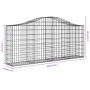 Gabionenkörbe 4 Stück Bogenform Eisen 200x30x80/100 cm von vidaXL, Töpfe und Pflanzgefäße - Ref: Foro24-3145411, Preis: 279,1...