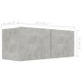 Set mit 6 Stück Holzwerkstoff Wohnzimmer TV-Möbel Beton grau von vidaXL, TV-Möbel - Ref: Foro24-3079100, Preis: 269,14 €, Rab...