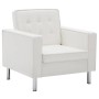 Sillón blanco 75x70x75 cm piel sintética