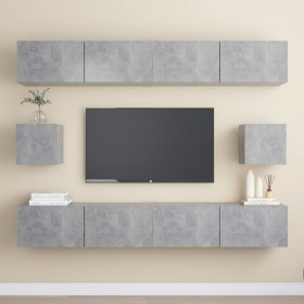 Wohnzimmermöbel-Set, 6-teilig, in Betongrau. von vidaXL, TV-Möbel - Ref: Foro24-3079104, Preis: 229,54 €, Rabatt: %