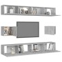 Wohnzimmermöbel-Set, 6-teilig, in Betongrau. von vidaXL, TV-Möbel - Ref: Foro24-3079104, Preis: 229,54 €, Rabatt: %