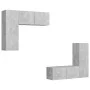 Set mit 4 Stück Holzwerkstoff TV-Möbel Beton grau von vidaXL, TV-Möbel - Ref: Foro24-3079109, Preis: 165,56 €, Rabatt: %