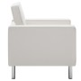 Sillón blanco 75x70x75 cm piel sintética