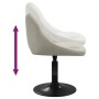 Sillas de comedor giratorias 2 uds terciopelo crema