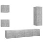 Set muebles de salón TV 5 pzas madera ingeniería gris hormigón de vidaXL, Muebles TV - Ref: Foro24-3079116, Precio: 160,72 €,...
