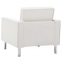 Sillón blanco 75x70x75 cm piel sintética