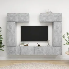 TV-Wohnzimmermöbel-Set, 6-teilig, Betongrau, Holzwerkstoff von vidaXL, TV-Möbel - Ref: Foro24-3079119, Preis: 264,86 €, Rabat...