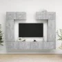 TV living room furniture set 6 pieces concrete gray engineered wood by vidaXL, TV Furniture - Ref: Foro24-3079119, Price: 264...