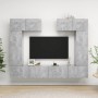 TV-Wohnzimmermöbel-Set, 6-teilig, Betongrau, Holzwerkstoff von vidaXL, TV-Möbel - Ref: Foro24-3079119, Preis: 266,02 €, Rabat...