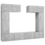 TV living room furniture set 6 pieces concrete gray engineered wood by vidaXL, TV Furniture - Ref: Foro24-3079119, Price: 264...
