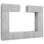 TV-Wohnzimmermöbel-Set, 6-teilig, Betongrau, Holzwerkstoff von vidaXL, TV-Möbel - Ref: Foro24-3079119, Preis: 266,02 €, Rabat...