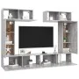 TV living room furniture set 6 pieces concrete gray engineered wood by vidaXL, TV Furniture - Ref: Foro24-3079119, Price: 264...