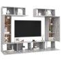 TV-Wohnzimmermöbel-Set, 6-teilig, Betongrau, Holzwerkstoff von vidaXL, TV-Möbel - Ref: Foro24-3079119, Preis: 266,02 €, Rabat...