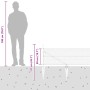 Reja con postes Gris 0.5 x 50 m Acero recubierto de PVC