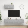 3 Stück Holzwerkstoff Wohnzimmermöbel Set Beton Grau von vidaXL, TV-Möbel - Ref: Foro24-3079121, Preis: 114,41 €, Rabatt: %