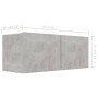TV-Wohnzimmermöbel-Set, 8-teilig, Betongrau, Holzwerkstoff von vidaXL, TV-Möbel - Ref: Foro24-3079125, Preis: 282,04 €, Rabat...