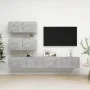 Wohnzimmermöbel-Set TV 4-teilig aus grauem Beton-Ingenieurholz von vidaXL, TV-Möbel - Ref: Foro24-3079131, Preis: 166,73 €, R...