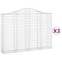 Gabionenkörbe 3 Stück Bogenform Eisen 200x30x140/160 cm von vidaXL, Töpfe und Pflanzgefäße - Ref: Foro24-3145473, Preis: 289,...