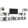 Wohnzimmermöbel-Set 7-teilig betongraues Holzwerkstoff von vidaXL, TV-Möbel - Ref: Foro24-3079133, Preis: 225,96 €, Rabatt: %