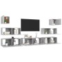 Wohnzimmermöbel-Set 7-teilig betongraues Holzwerkstoff von vidaXL, TV-Möbel - Ref: Foro24-3079133, Preis: 235,64 €, Rabatt: %