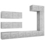 Set muebles de salón TV 7 pzas madera ingeniería gris hormigón de vidaXL, Muebles TV - Ref: Foro24-3079137, Precio: 346,24 €,...