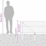 Reja con postes Gris 0.6 x 50 m Acero recubierto de PVC