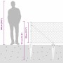 Reja con postes Gris 0.8 x 50 m Acero recubierto de PVC