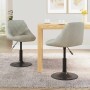 Sillas de comedor giratorias 2 uds de terciopelo gris claro