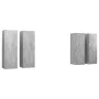 Muebles de salón 4 pzas gris hormigón 30,5x30x90 cm de vidaXL, Muebles TV - Ref: Foro24-3079161, Precio: 202,24 €, Descuento: %