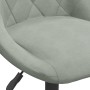 Sillas de comedor giratorias 2 uds de terciopelo gris claro