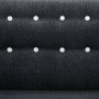 Sofá con forma de L tapizado tela gris oscuro 171,5x138x81,5 cm